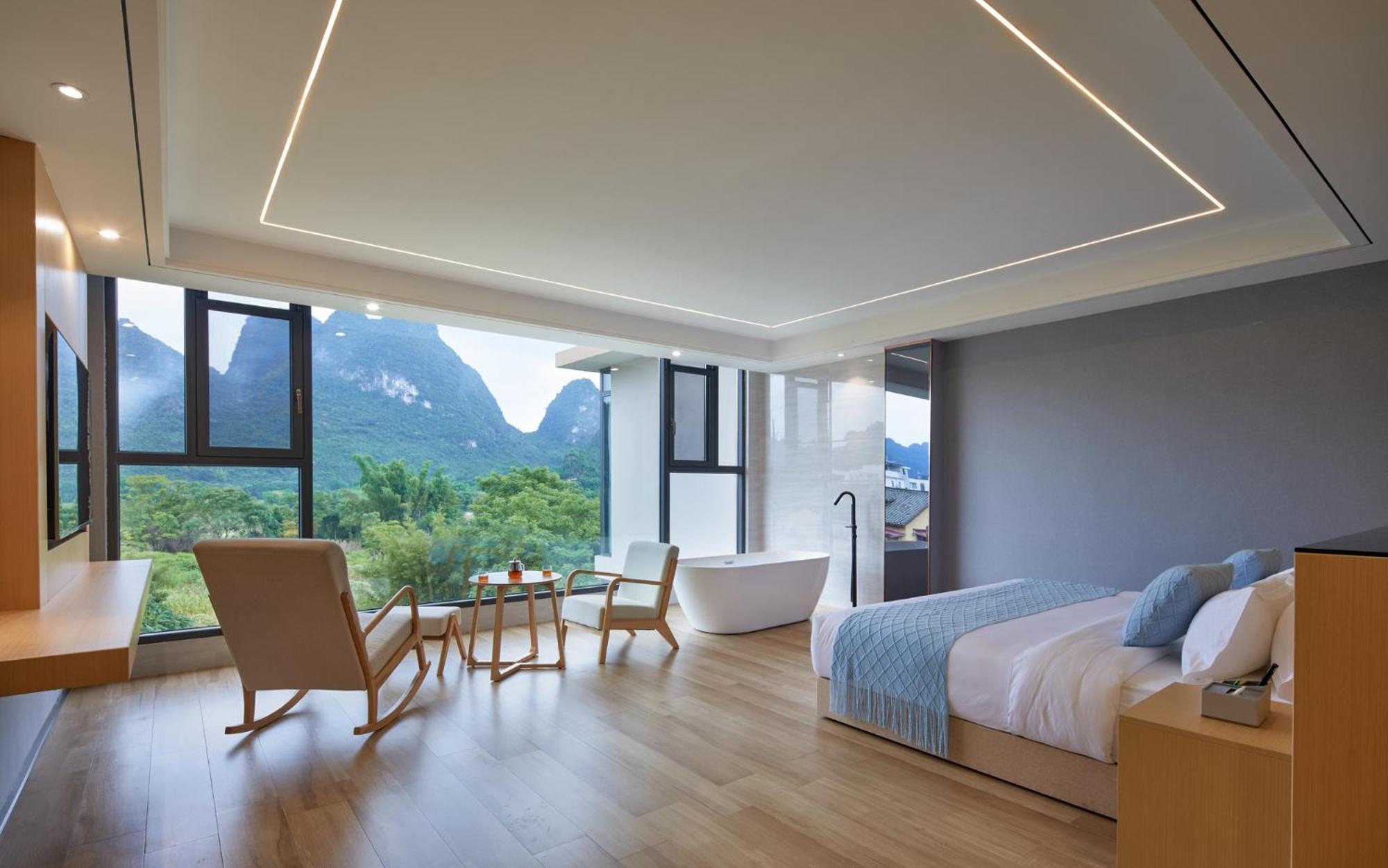Yangshuo Fortune Lake Inn- One Way Free Pick Up From Airport Or Ts Over 3 Nights Exteriér fotografie