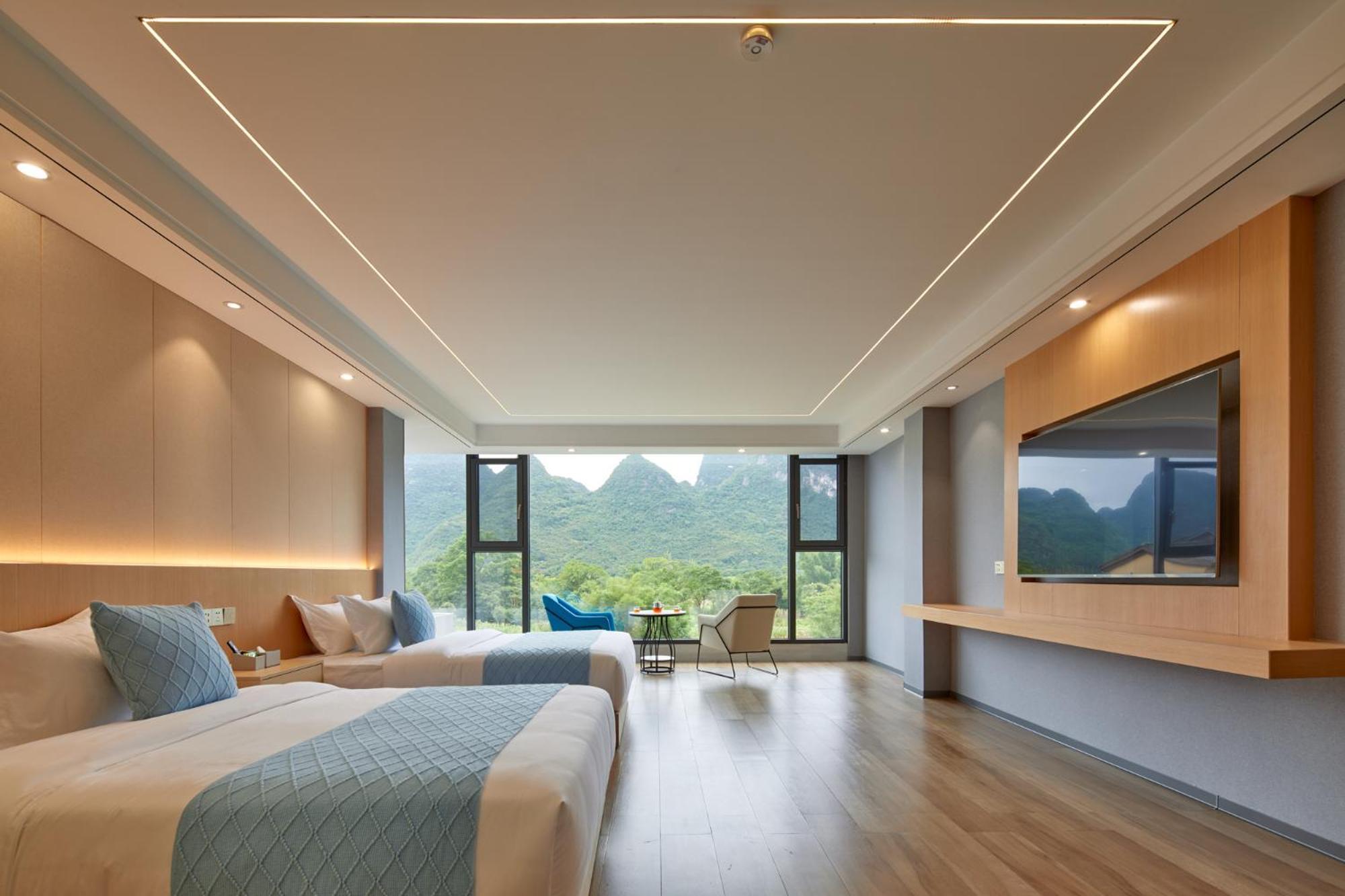 Yangshuo Fortune Lake Inn- One Way Free Pick Up From Airport Or Ts Over 3 Nights Exteriér fotografie